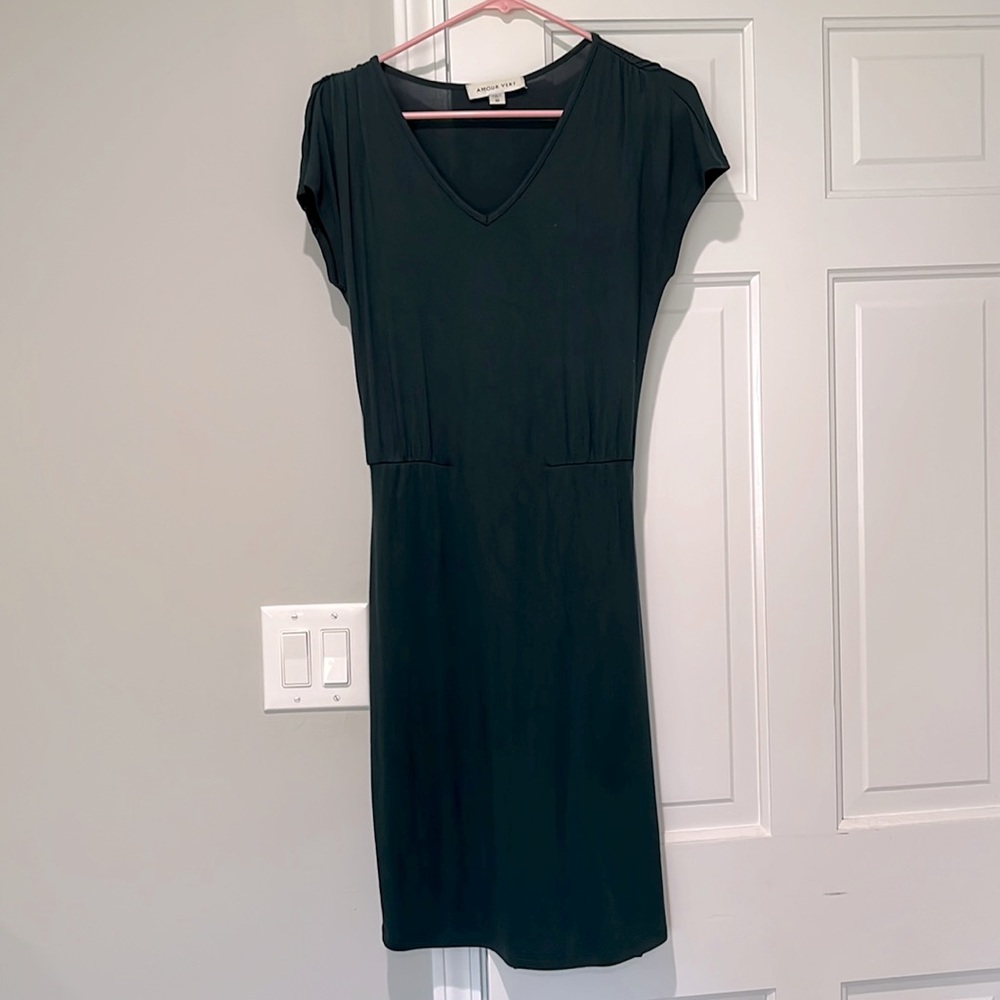 Forest Green Amour Vert V-Neck Dress